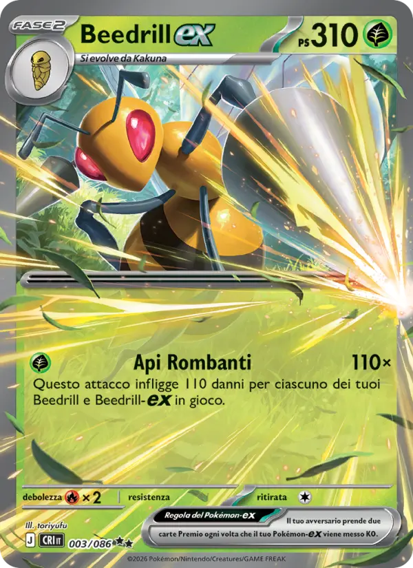 Beedrill-ex Pokemon card
