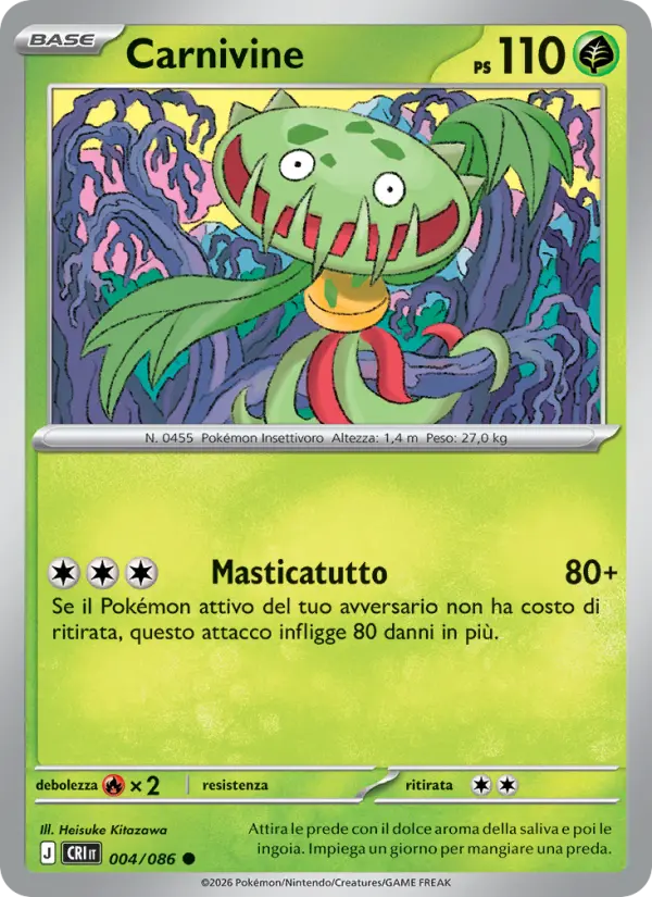 Carnivine Pokemon card
