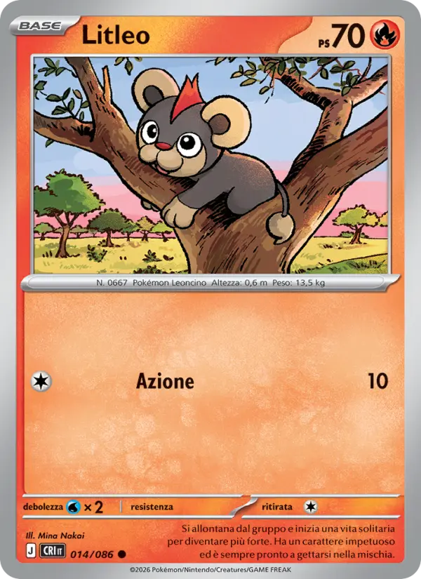 Litleo Pokemon card