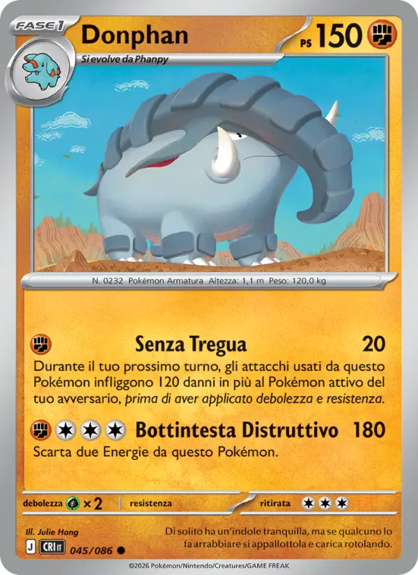 Donphan Pokemon card