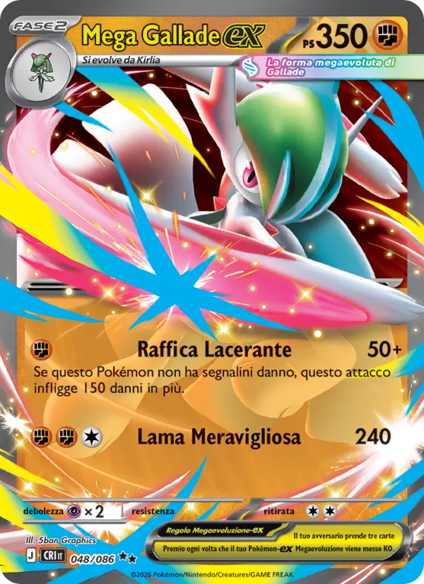 Mega Gallade-ex Pokemon card
