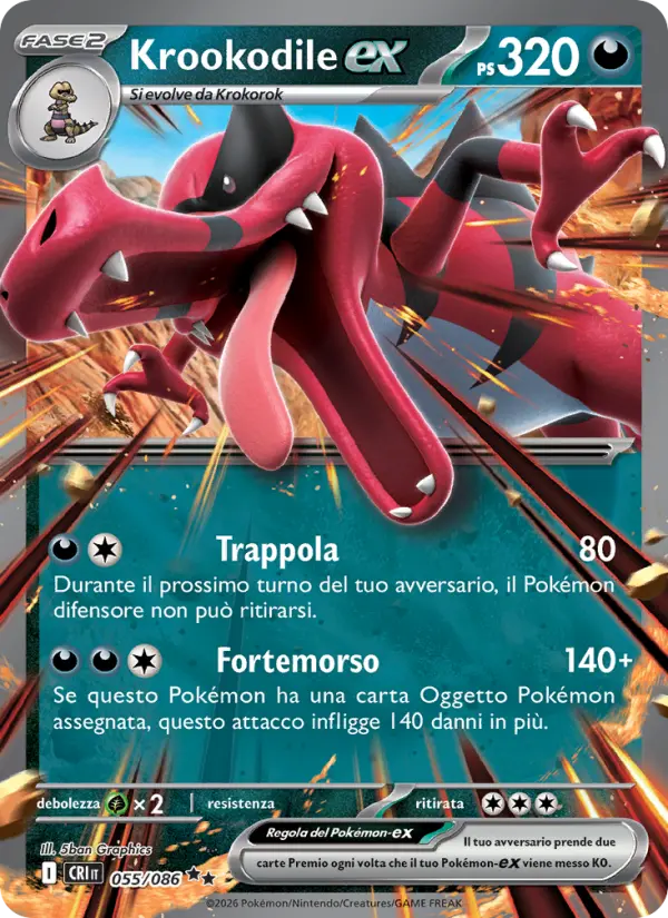 Krookodile-ex Pokemon card