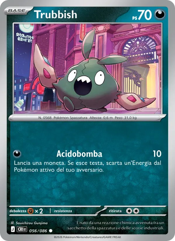 Trubbish Pokemon card