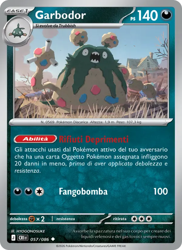Garbodor Pokemon card
