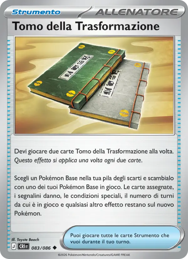 Tomo della Trasformazione Pokemon card