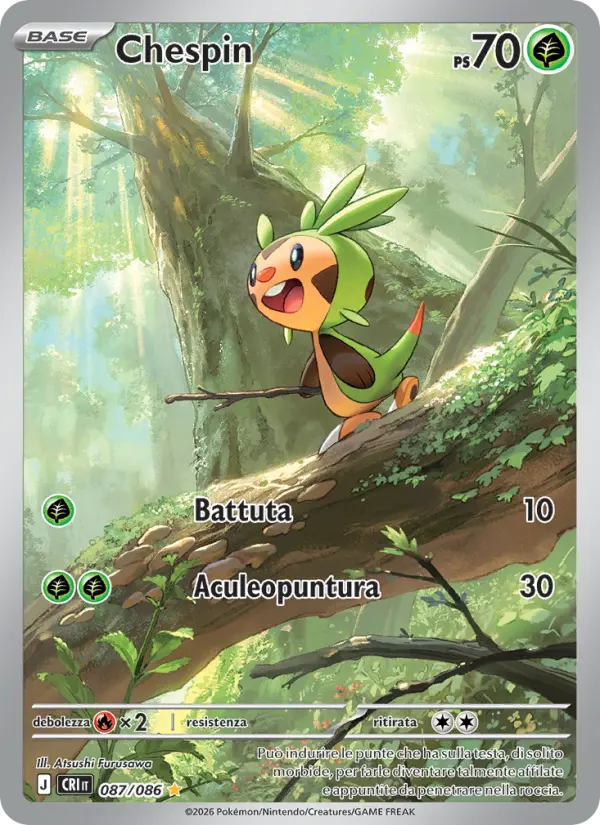 Chespin Pokemon card