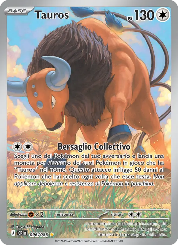 Tauros Pokemon card
