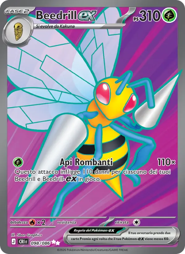Beedrill-ex Pokemon card
