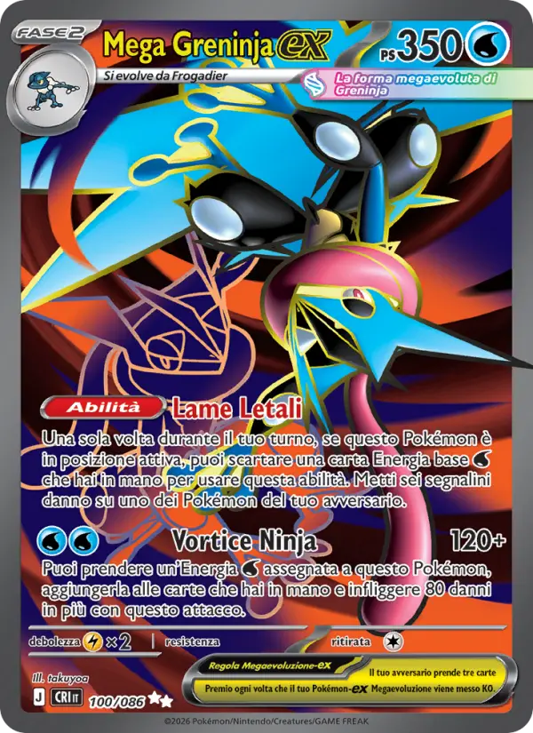 Mega Greninja-ex Pokemon card