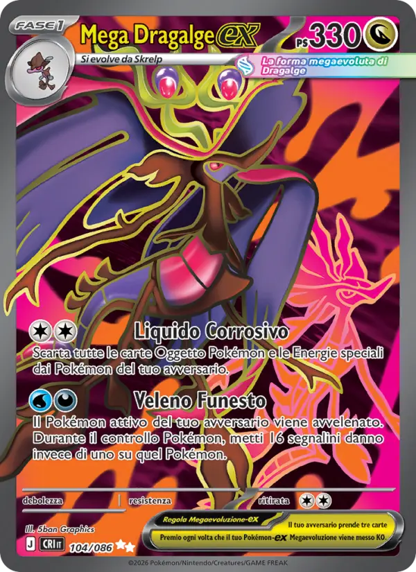 Mega Dragalge-ex Pokemon card