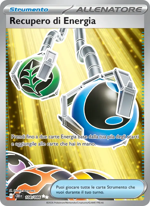 Recupero di Energia Pokemon card