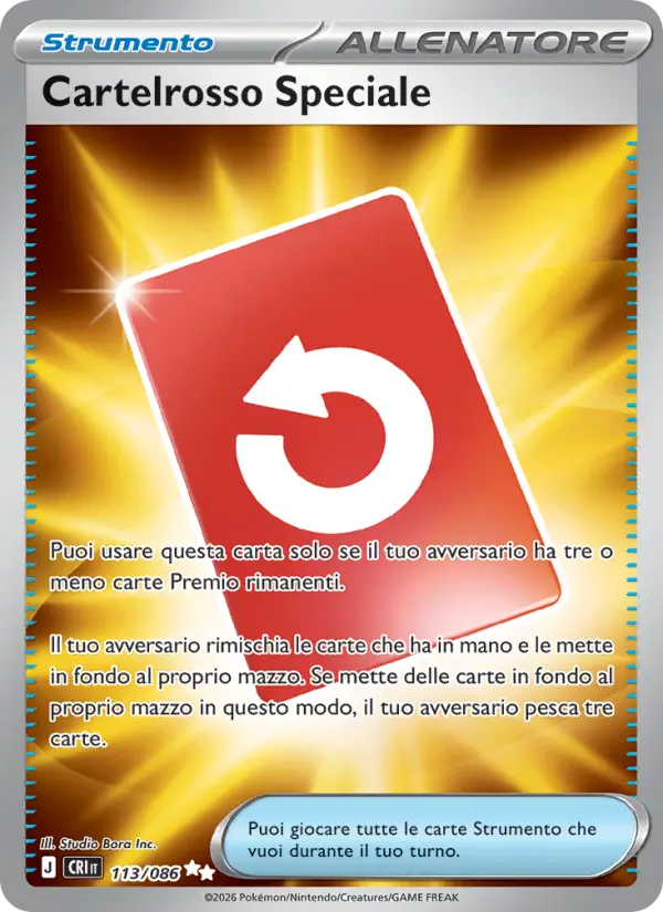Cartelrosso Speciale Pokemon card