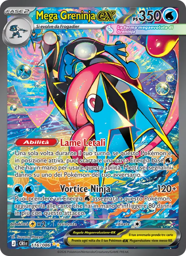 Mega Greninja-ex Pokemon card