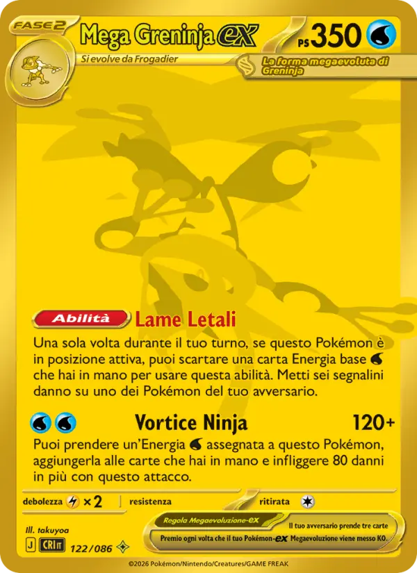 Mega Greninja-ex Pokemon card