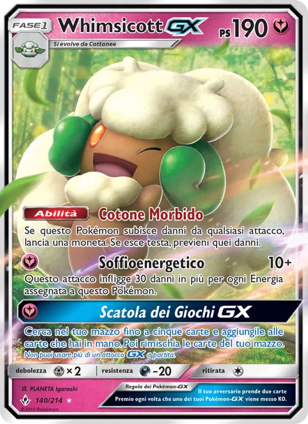 Whimsicott GX card image