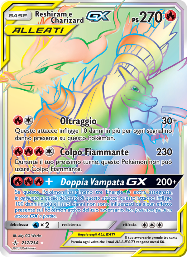 Reshiram e Charizard GX