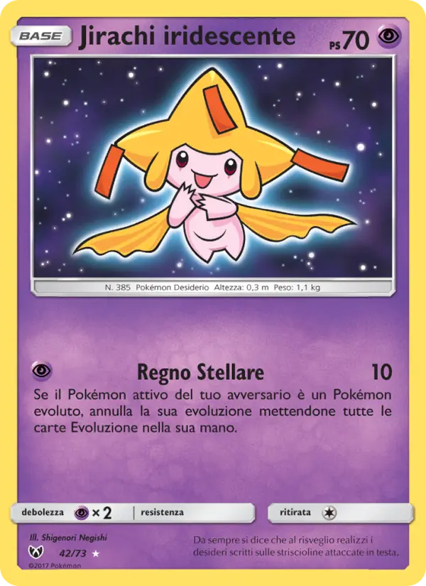 Jirachi iridescente card image