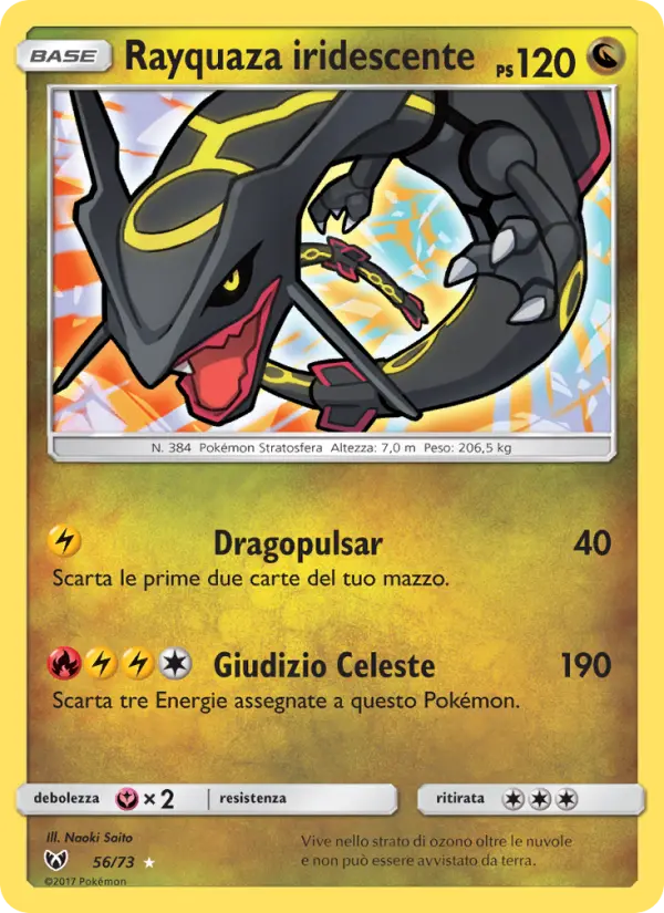 Rayquaza iridescente card image