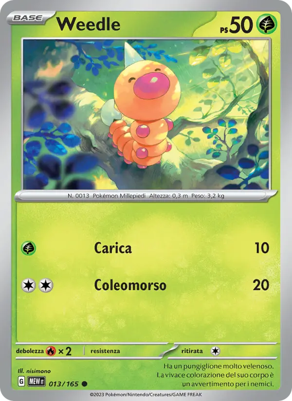 Weedle card image