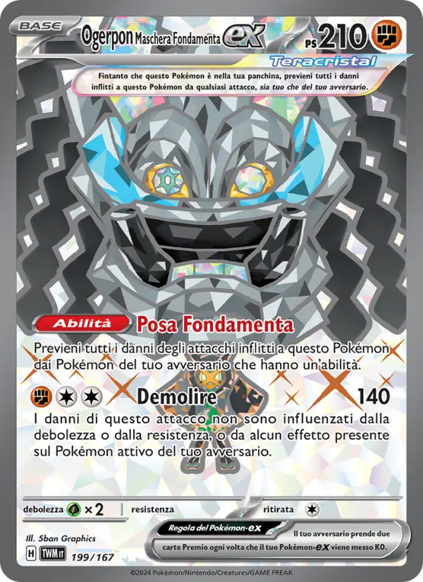 Ogerpon Maschera Fondamenta-ex card image
