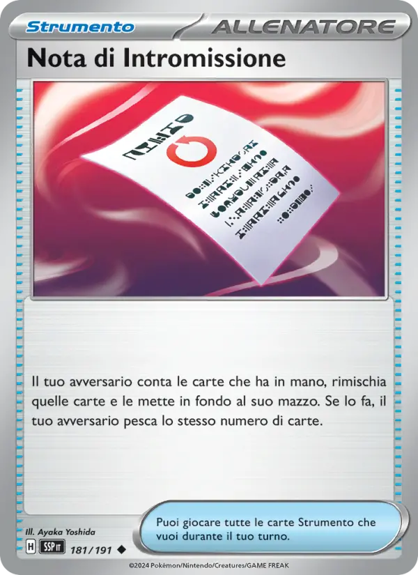 Nota di Intromissione card image