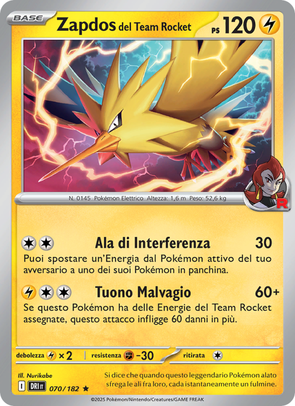 Zapdos del Team Rocket