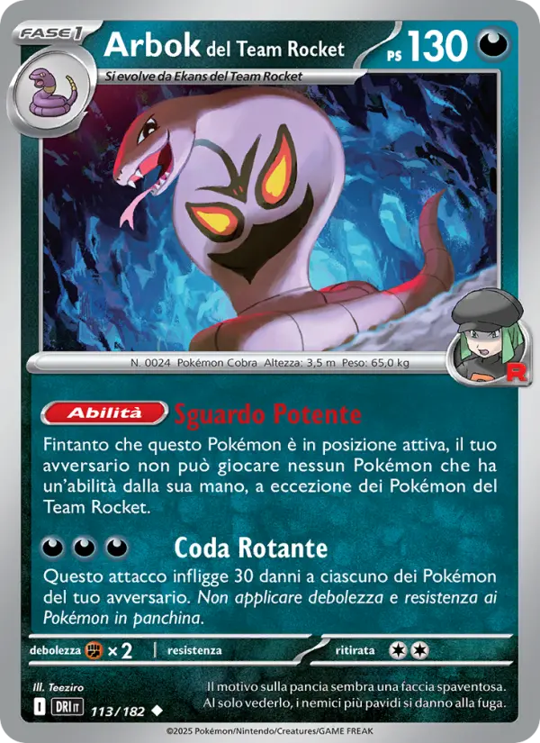 Arbok del Team Rocket card image