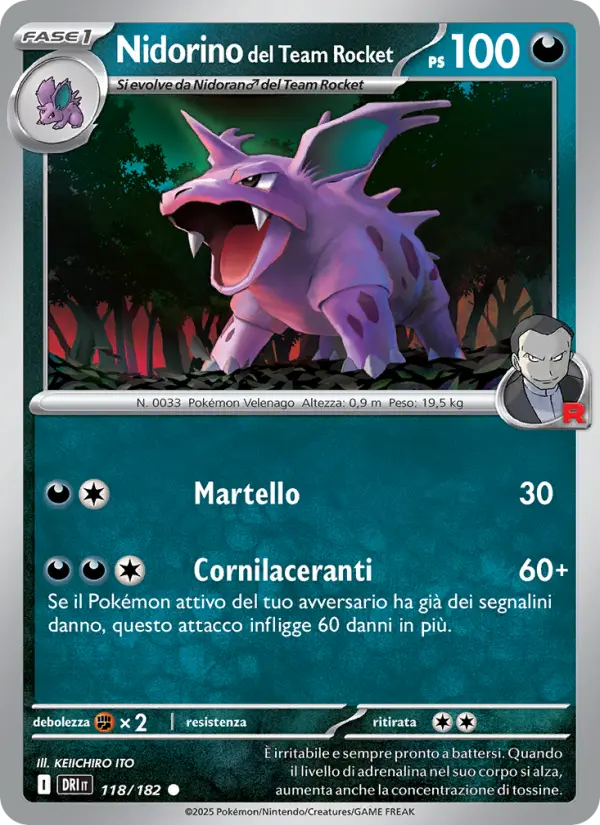 Nidorino del Team Rocket card image