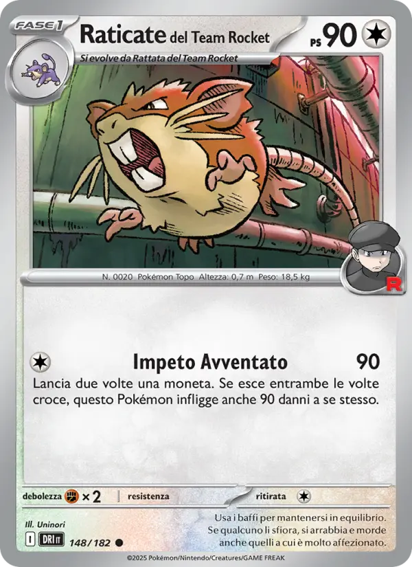 Raticate del Team Rocket card image
