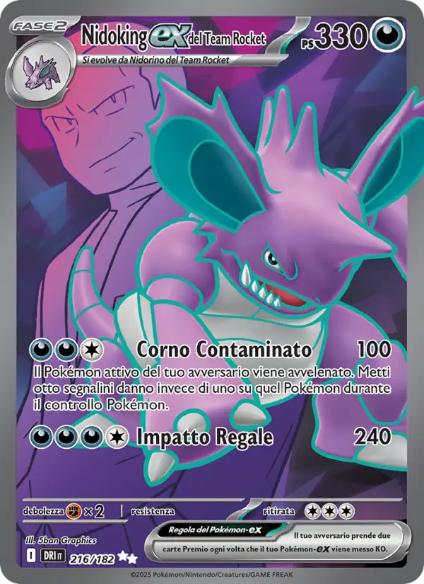 Nidoking-ex del Team Rocket card image