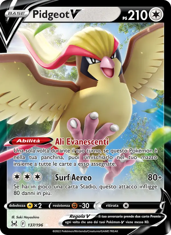 Pidgeot V card image