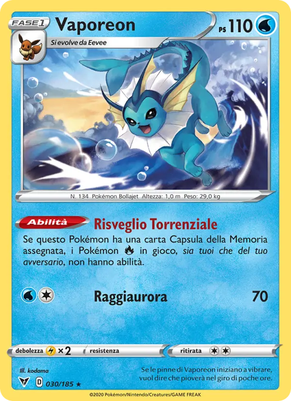 Vaporeon card image