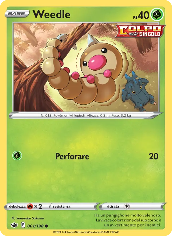 Weedle card image