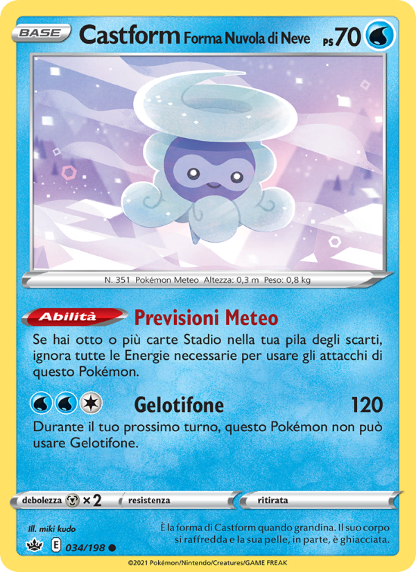 Castform Forma Nuvola di Neve