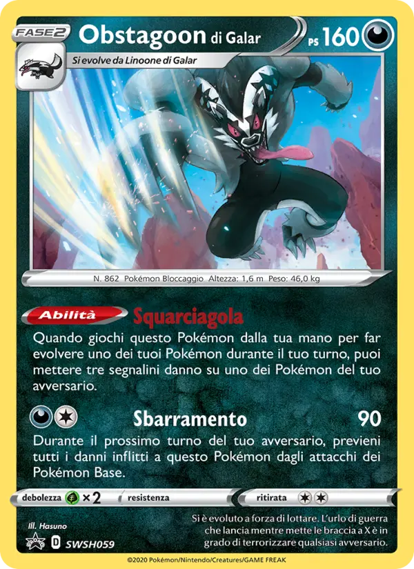 Obstagoon di Galar card image