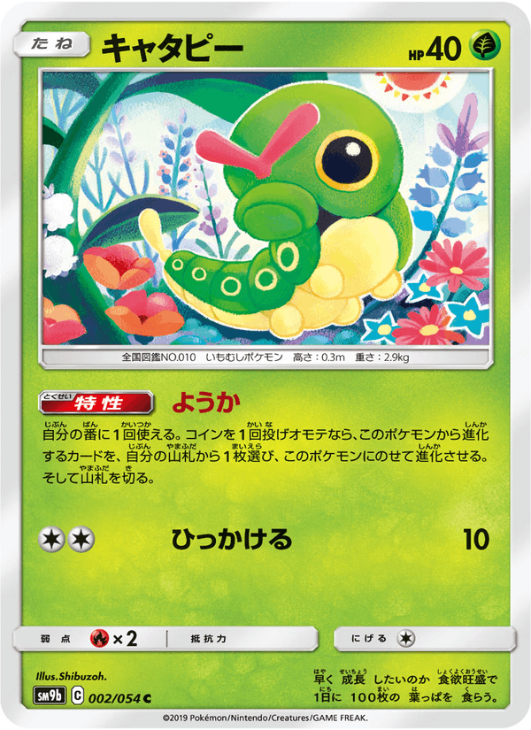Carta Pokémon キャタピー 002