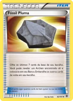 Fóssil Pluma – Carta Pokémon TCG