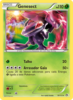 Carta Pokémon Genesect LTR 016/113 da coleção Legendary Treasures