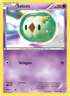Carta Pokémon Solosis LTR 073/113 da coleção Legendary Treasures