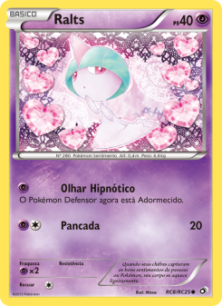 Carta Pokémon Ralts LTR RC8/113 da coleção Legendary Treasures