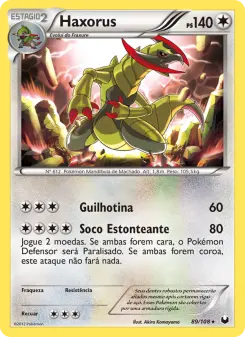 Haxorus – Carta Pokémon TCG