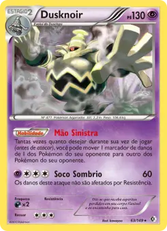 Dusknoir – Carta Pokémon TCG