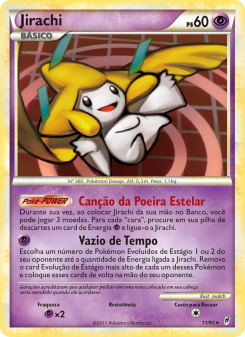 Carta Pokémon Jirachi COL 011/095 da coleção Call of Legends