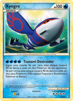 Carta Pokémon Kyogre COL 012/095 da coleção Call of Legends