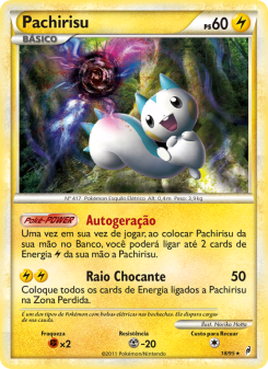 Carta Pokémon Pachirisu COL 018/095 da coleção Call of Legends