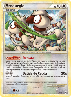Carta Pokémon Smeargle COL 021/095 da coleção Call of Legends