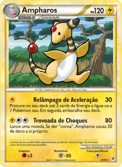 Carta Pokémon Ampharos COL 023/095 da coleção Call of Legends