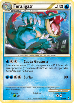 Carta Pokémon Feraligatr COL 025/095 da coleção Call of Legends