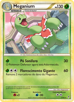 Carta Pokémon Meganium COL 027/095 da coleção Call of Legends