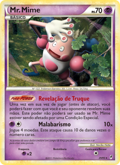 Carta Pokémon Mr. Mime COL 029/095 da coleção Call of Legends